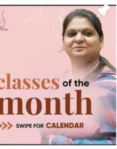 Classes of the month — swipe for calendar